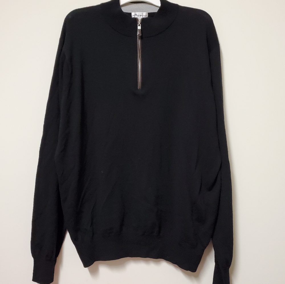 PETER MILLAR 3/4 Zip Wool Silk Sweater